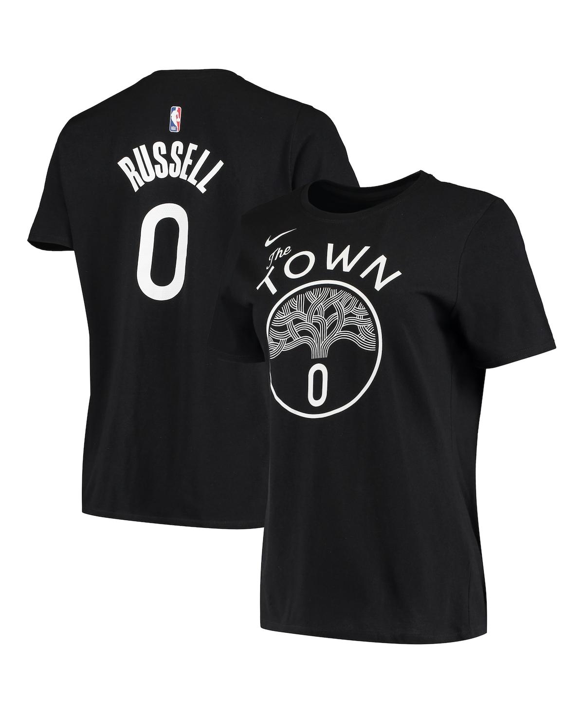 Women's Nike D'Angelo Russell Black Golden State Warriors City Edition Name and Number Performance T-shirt