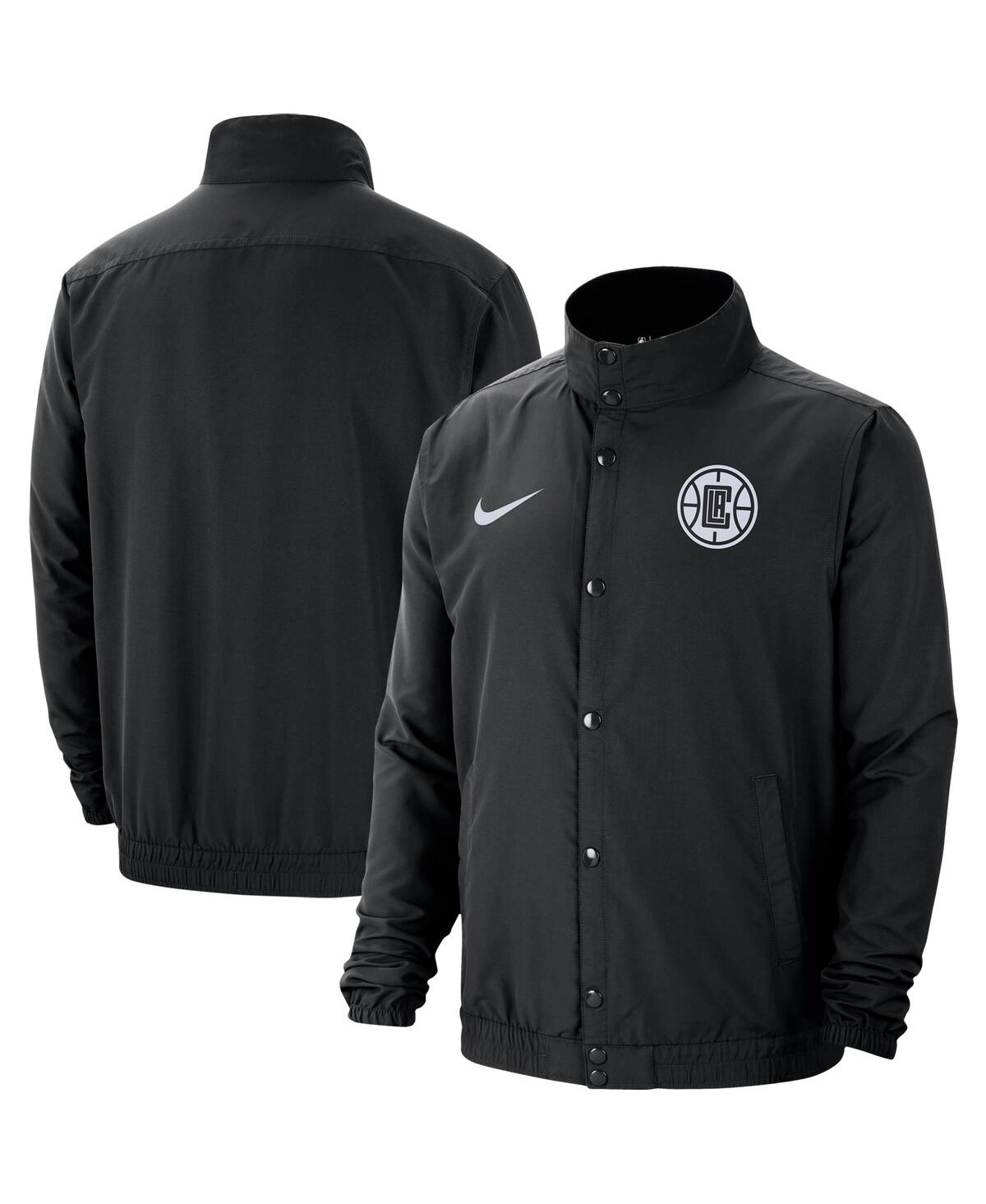 Men's Nike Black La Clippers City Edition Lightweight Dna Full-Snap Jacket