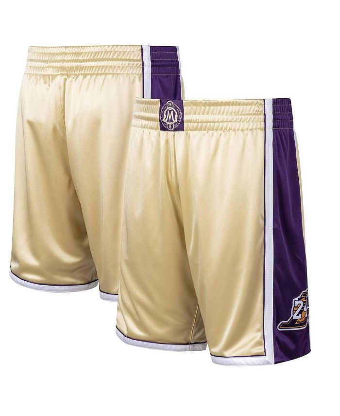 Mitchell & Ness Mens Los Angeles Lakers Lakers Authentic Shorts - Mens Purple/Yellow Size XL