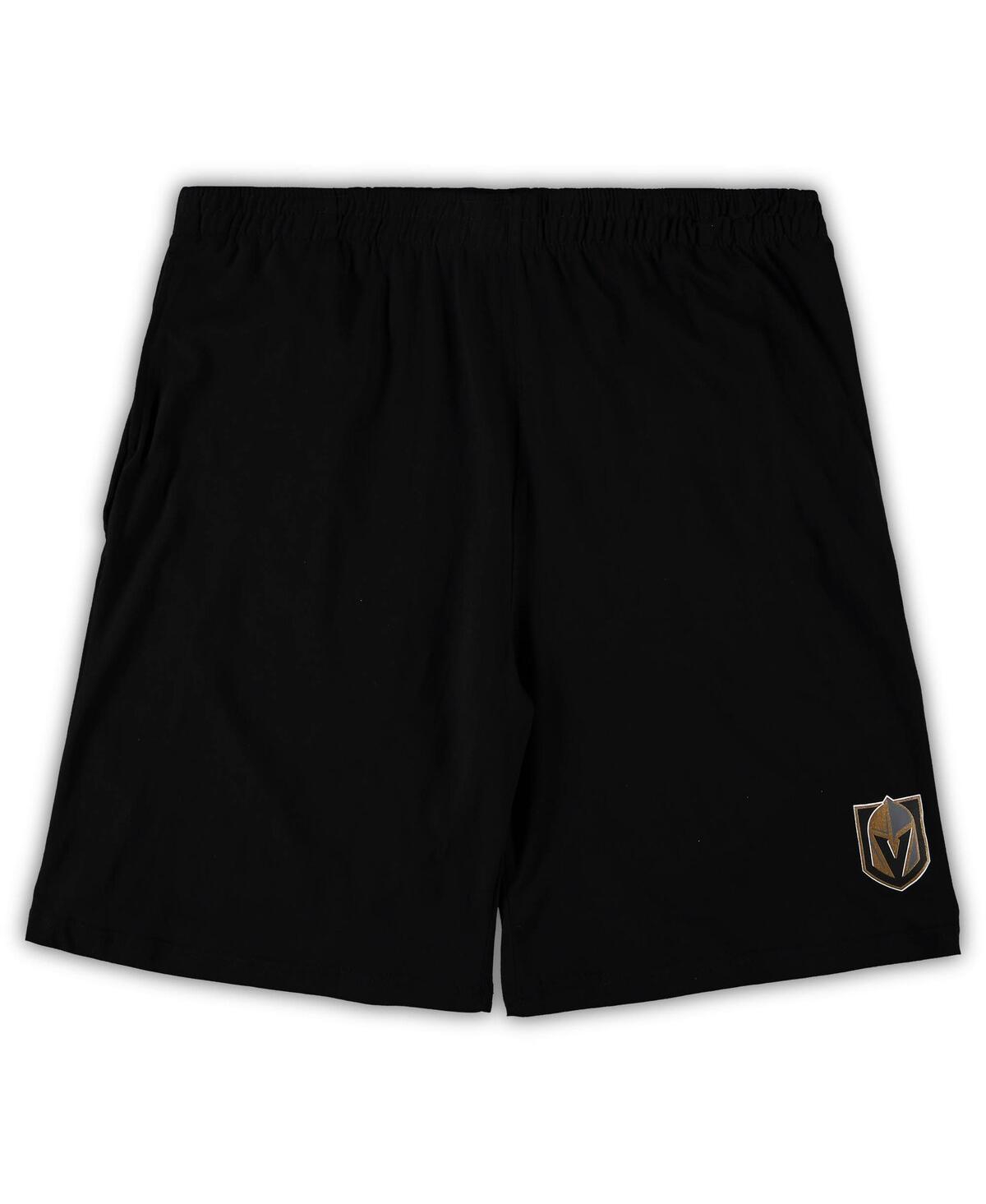 Concepts Sport Men's  Black, Heathered Charcoal Vegas Golden Knights Big And Tall T-shirt And Shorts In Black,heathered Charcoal