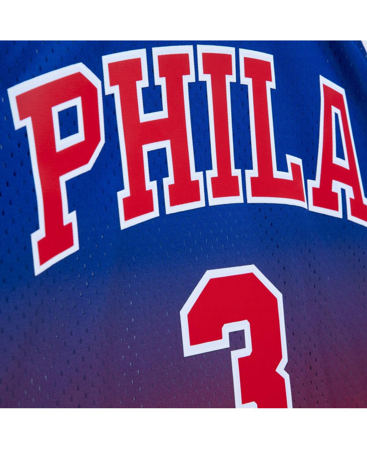 Men's Mitchell & Ness Allen Iverson Royal Philadelphia 76ers 1996/97 Hardwood Classics Fadeaway Swingman Player Jersey - Royal