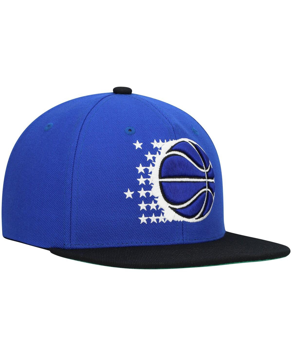 Mitchell & Ness Men's  Blue, Black Orlando Magic Hardwood Classics Team Two-tone 2.0 Snapback Hat In Blue,black