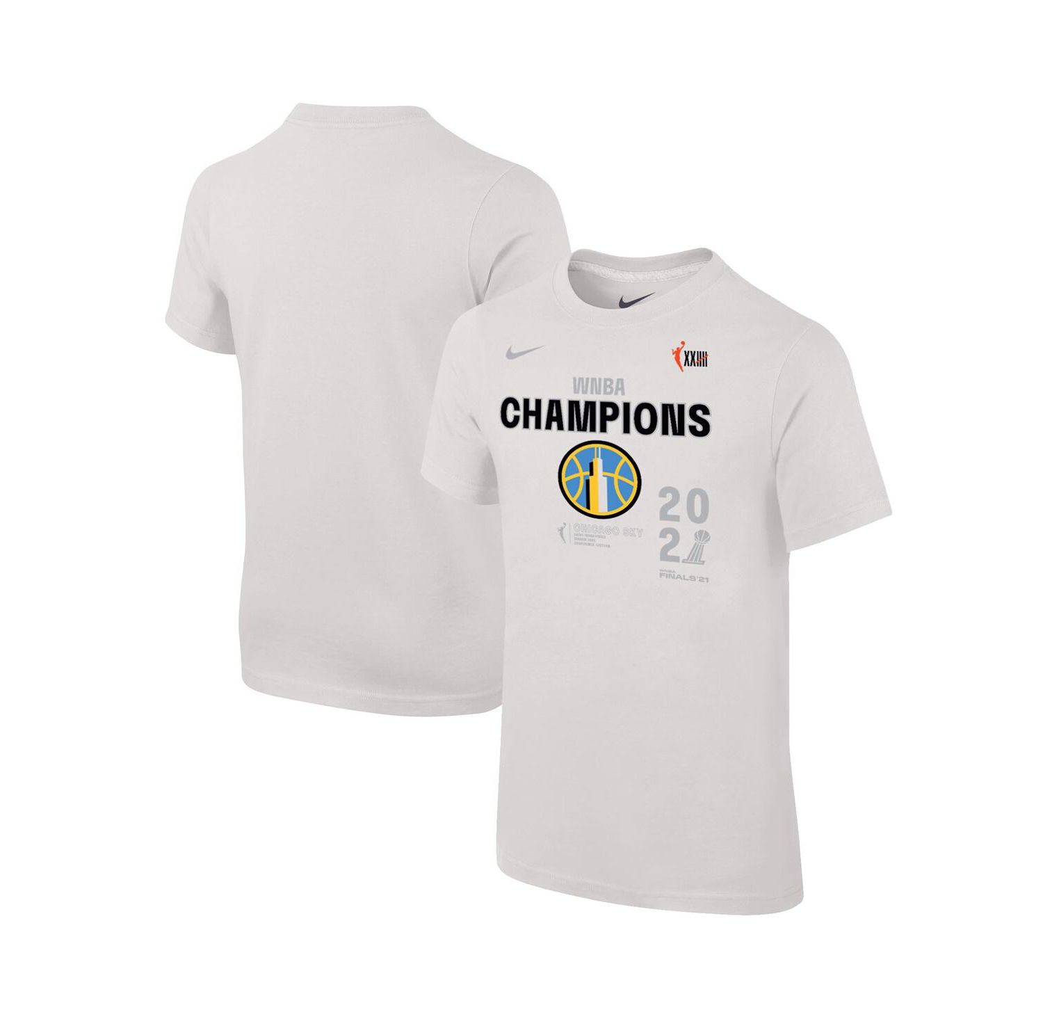 Men's White Chicago Sky 2021 WNBA Finals Champions T-shirt