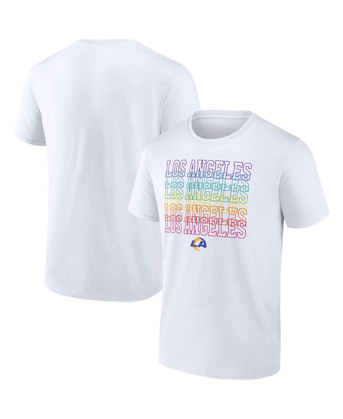 Shop Fanatics Men's  White Los Angeles Rams City Pride Team T-shirt
