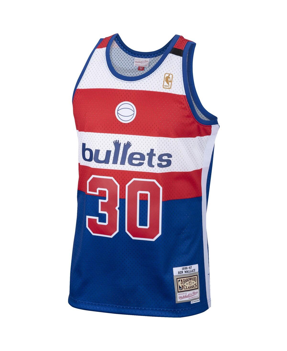 Men's Mitchell & Ness Ben WallaceWashington Bullets 1996-97 Hardwood Classics Swingman Jersey - Royal