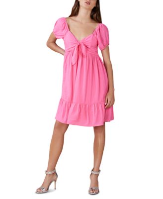 BCBGeneration Women's Knot-Front Ruffled Dress - Macy's