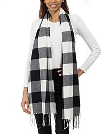 Women's Block-Plaid Scarf, Created for Macy's