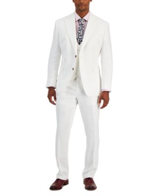 macys mens white linen suit