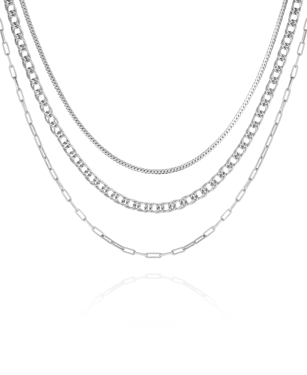 Shop Vince Camuto Multilayer Necklace In Silver-tone
