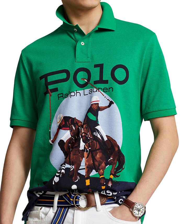 Polo Ralph Lauren Men's ClassicFit Mesh Graphic Polo Shirt Macy's