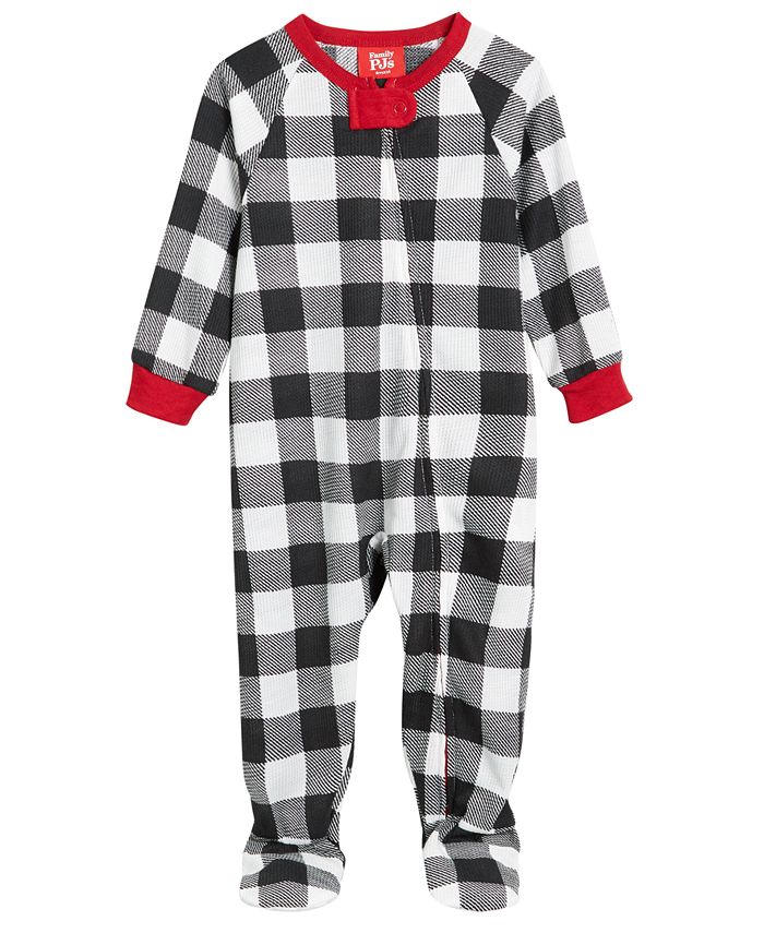 Family Pajamas Matching Kid's Lightweight Thermal Waffle Buffalo