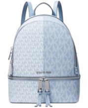 Leather backpack Michael Kors Blue in Leather - 25257833