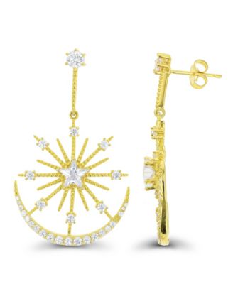 Dangling Earring in 14K Gold Plated or Sterling Silver