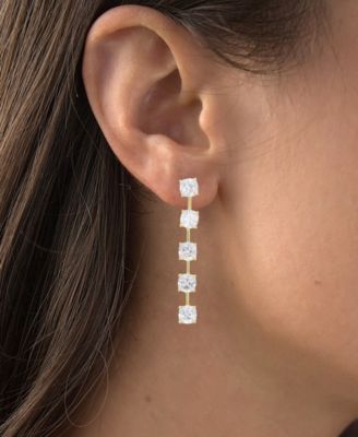 Dangling Earrings in 14K Gold Plated Sterling Silver