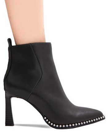 BCBGeneration Manda Studded Point Toe Ruched Ankle Boots - ShopStyle