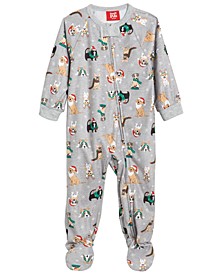 Matching Baby Holiday Dogs Footie One-Piece, Created for Macy's