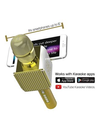 Tzumi Pop Solo Bling Bluetooth Karaoke Microphone with Smartphone