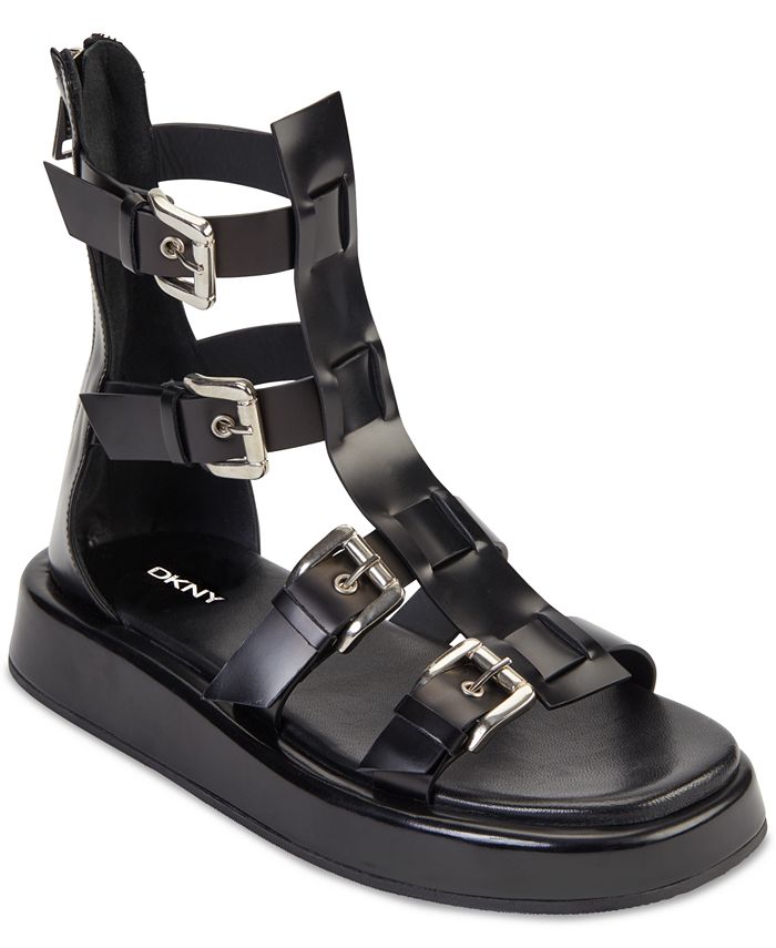 DKNY Clover Strappy Buckled Gladiator Sandals - Macy's