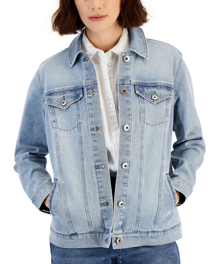 Style & Co Women's Denim Trucker Jacket, Created for Macy's - Macy's