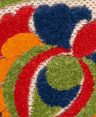 Aloha ALH17 7'10" x 7'10" Round Outdoor Area Rug