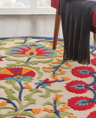 Aloha ALH20 5'3" x 5'3" Round Outdoor Area Rug