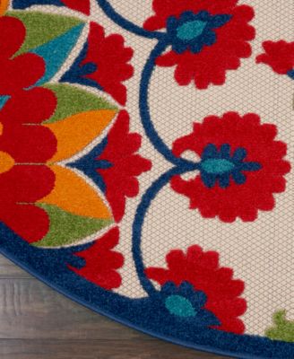 Aloha ALH20 7'10" x 7'10" Round Outdoor Area Rug