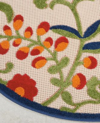 Aloha ALH17 5'3" x 5'3" Round Outdoor Area Rug