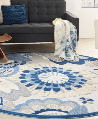 Aloha ALH25 7'10" x 7'10" Round Outdoor Area Rug