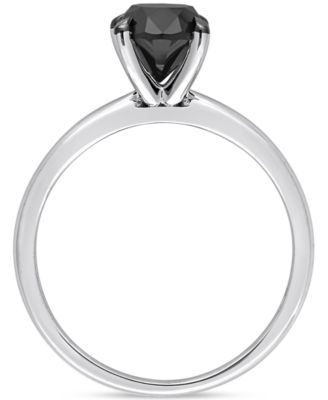 Black Diamond Solitaire Engagement Ring (1-1/2 ct. t.w.) in 14k White or Yellow Gold