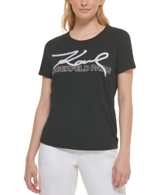 Karl Lagerfeld Paris - Women's Script Logo T-Shirt