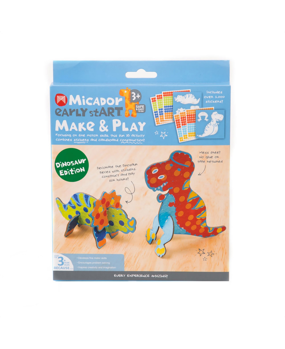 Make Play Dino Set, 2 Piece - Multi
