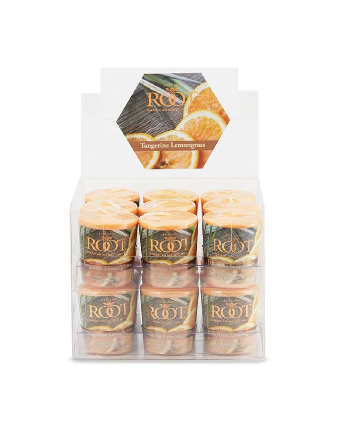 ROOT CANDLES Votive Tangerine Lemongrass 20 Hour Candles Set, 18 Piece Macy's