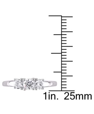 Diamond Three Stone Engagement Ring (1/2 ct. t.w.) in 14k White Gold