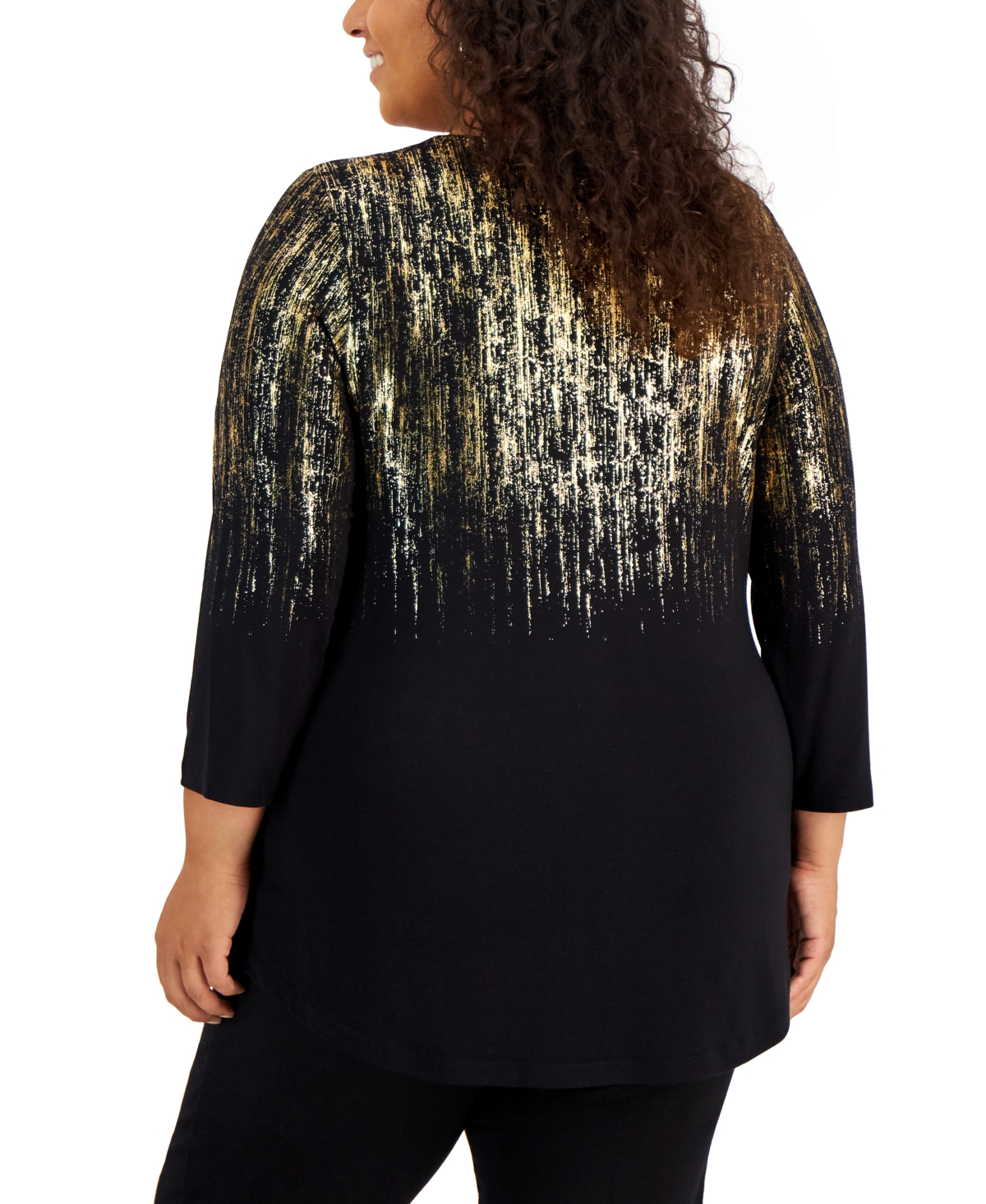 Jm Collection Plus Size Printed Top, Created for Macy's