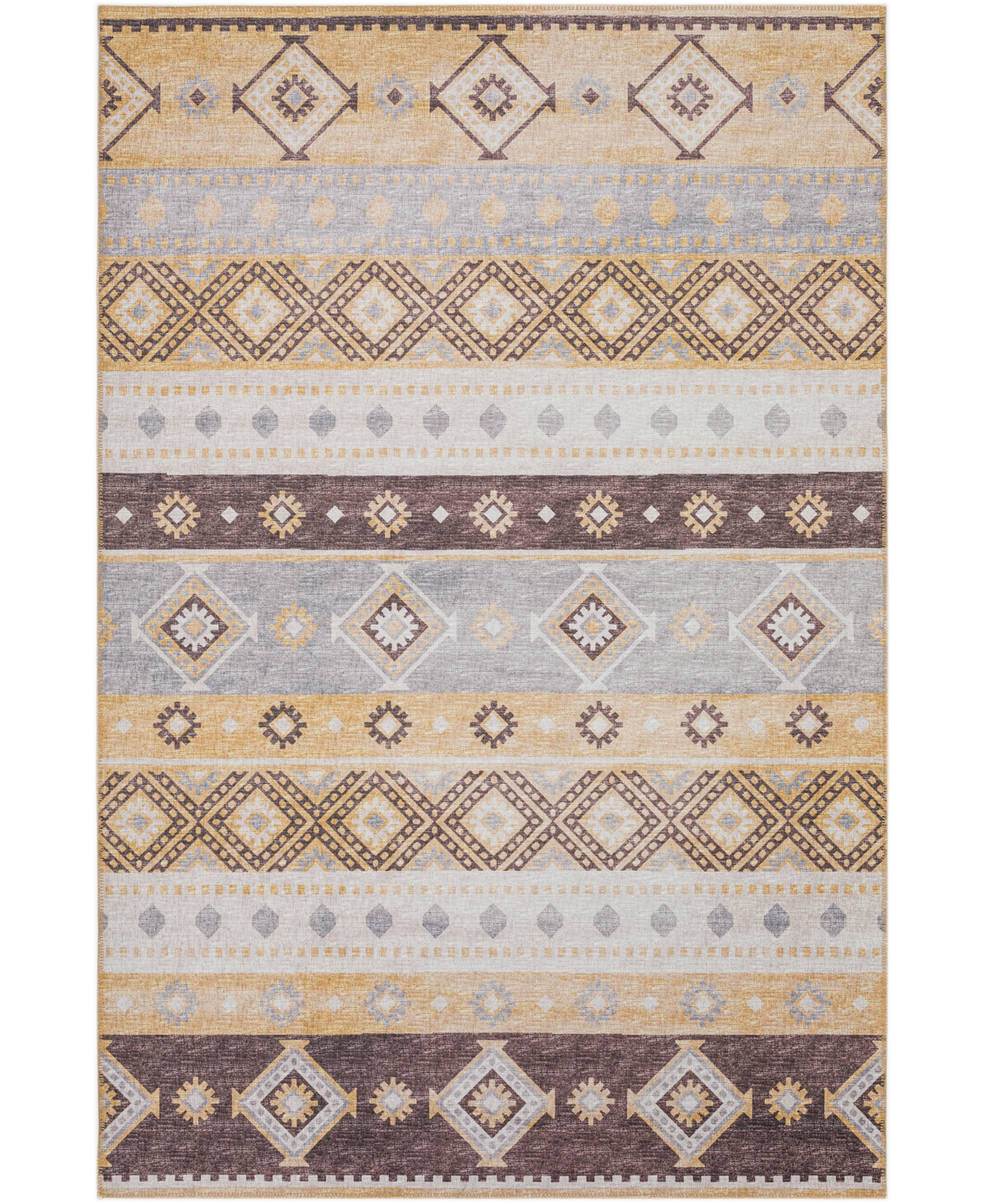D Style Buttes BTS12 5' x 7'6in Area Rug - Gold Tone