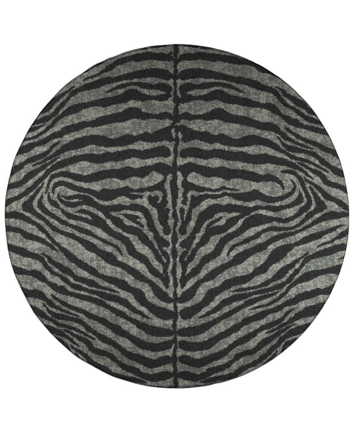 D Style Mali Ml1 4' X 4' Round Area Rug In Midnight
