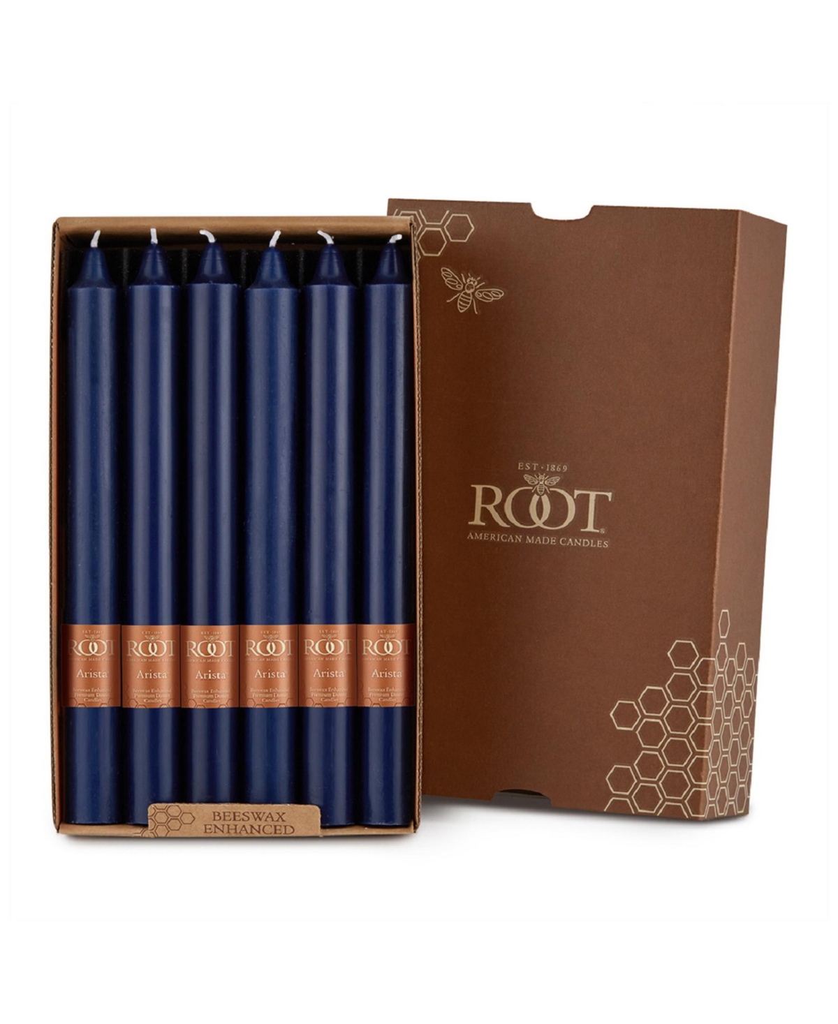 Arista 9" Taper Candle Set, 12 Piece - Portobello