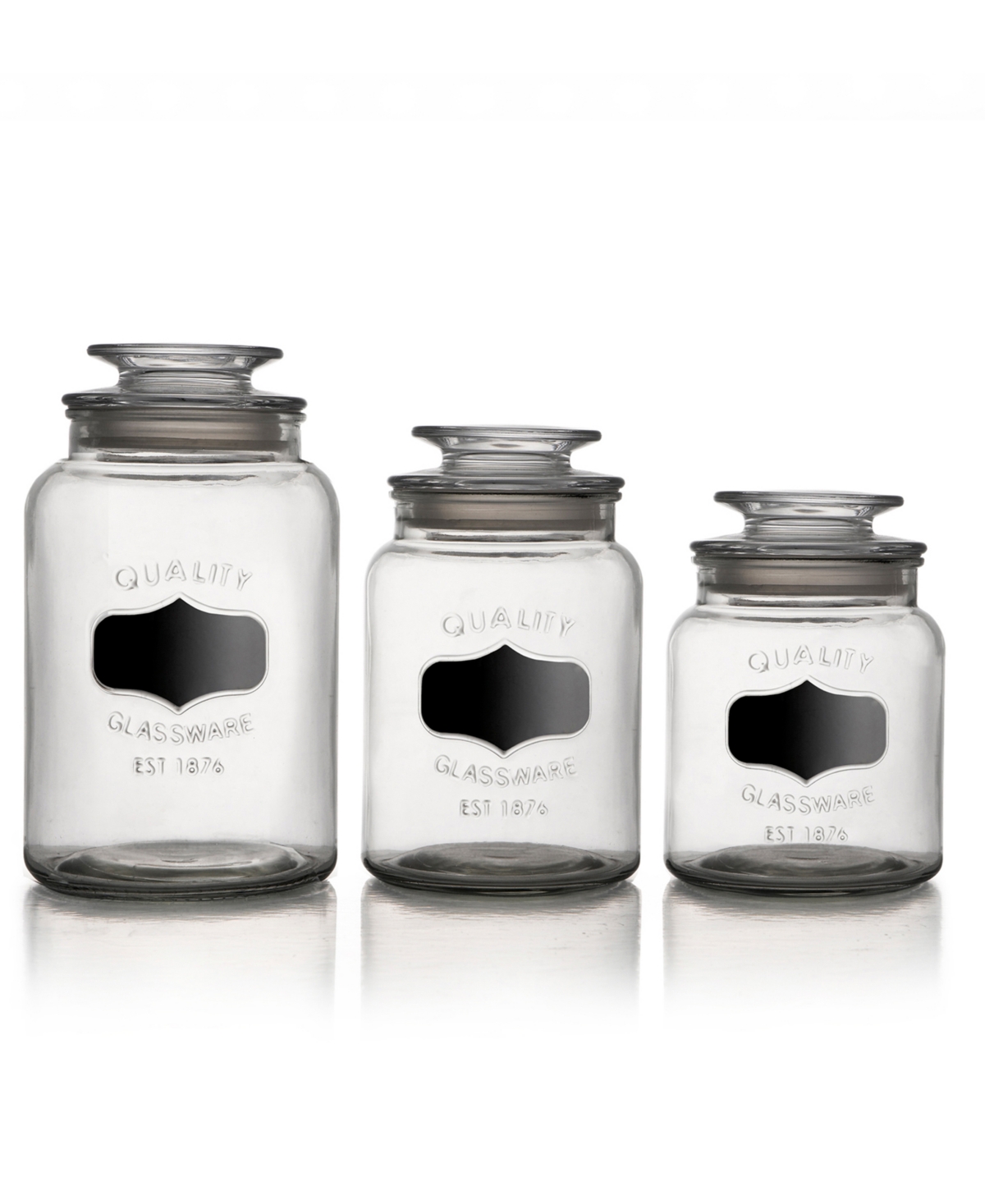 Style Setter Chalkboard Glass Canister, Set Of 3