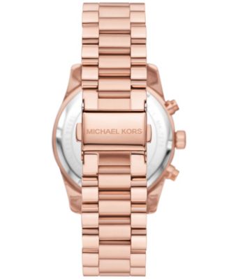 Michael Kors Women's Lexington Lux Chronograph Rose Gold-Tone