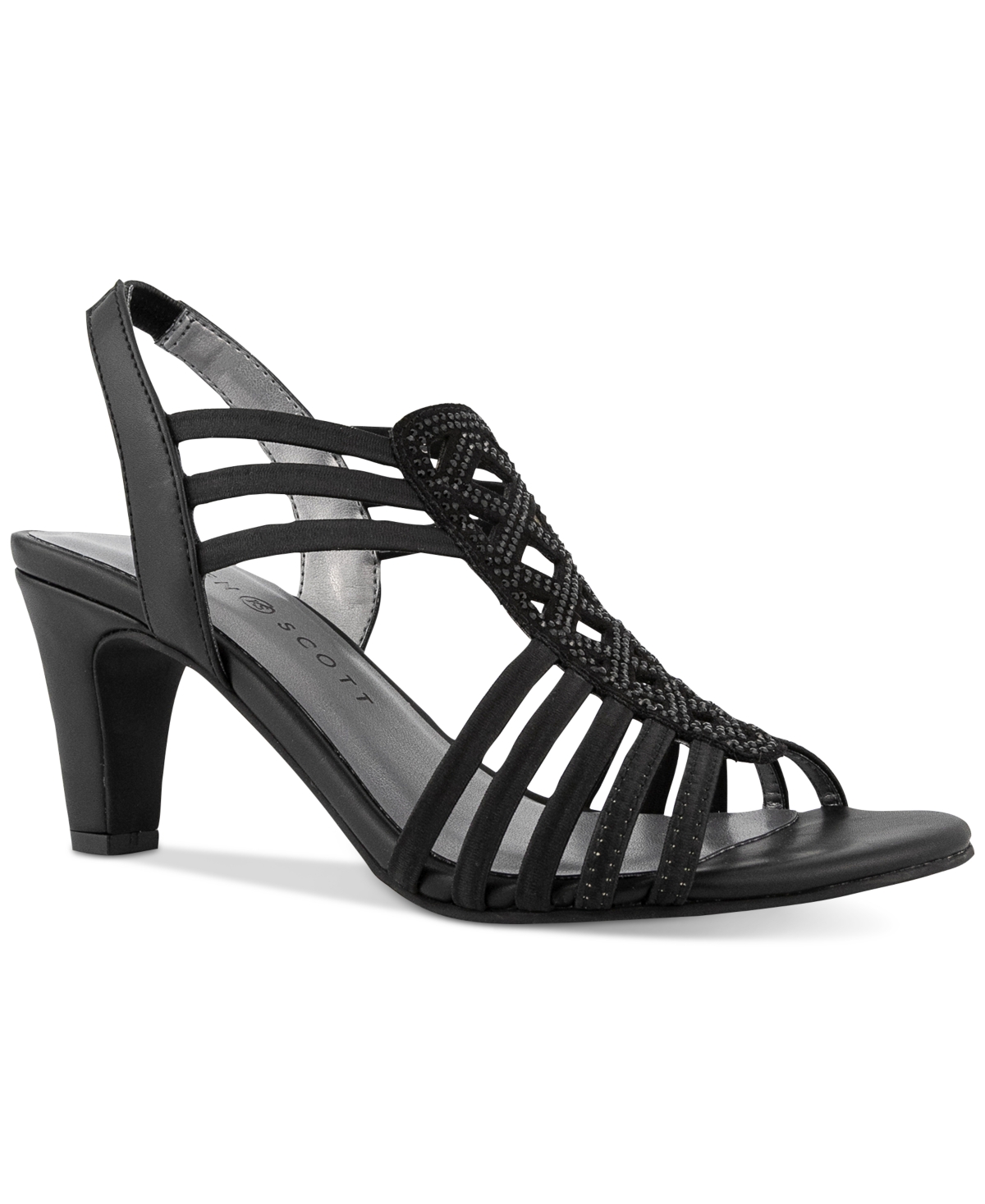 Karen Scott Danely Strappy Dress Sandals Created for Macy s Black Smart Closet