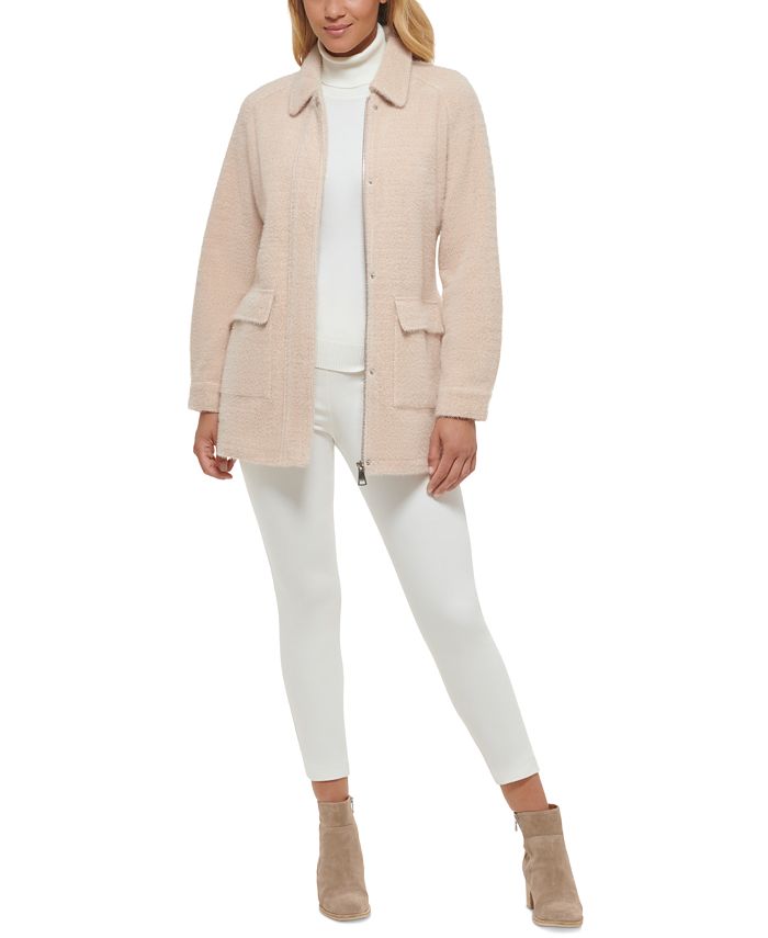 Calvin Klein Women's Belted Shirt Jacket, Created for Macy's & Reviews