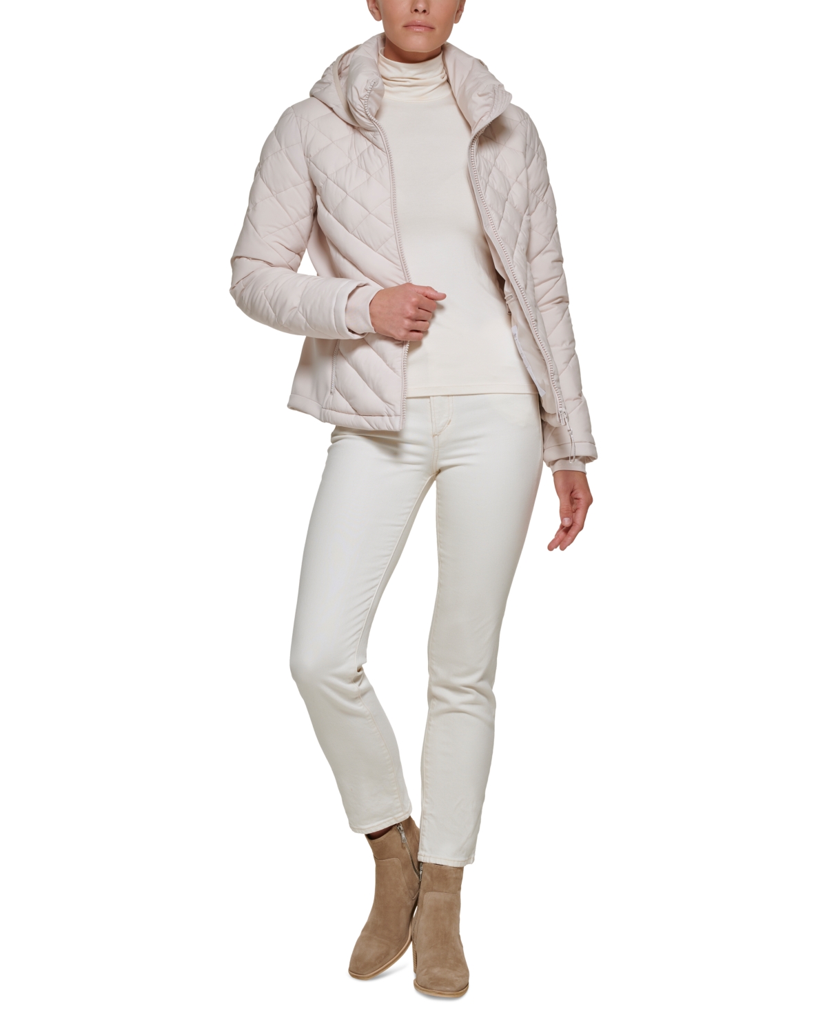 Calvin Klein Womens Side-Panel Hooded Packable Puffer Coat, Created for Macys