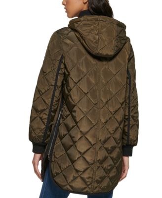 DKNY Women's Hooded Diamond Quilted Coat & Reviews - Coats & Jackets