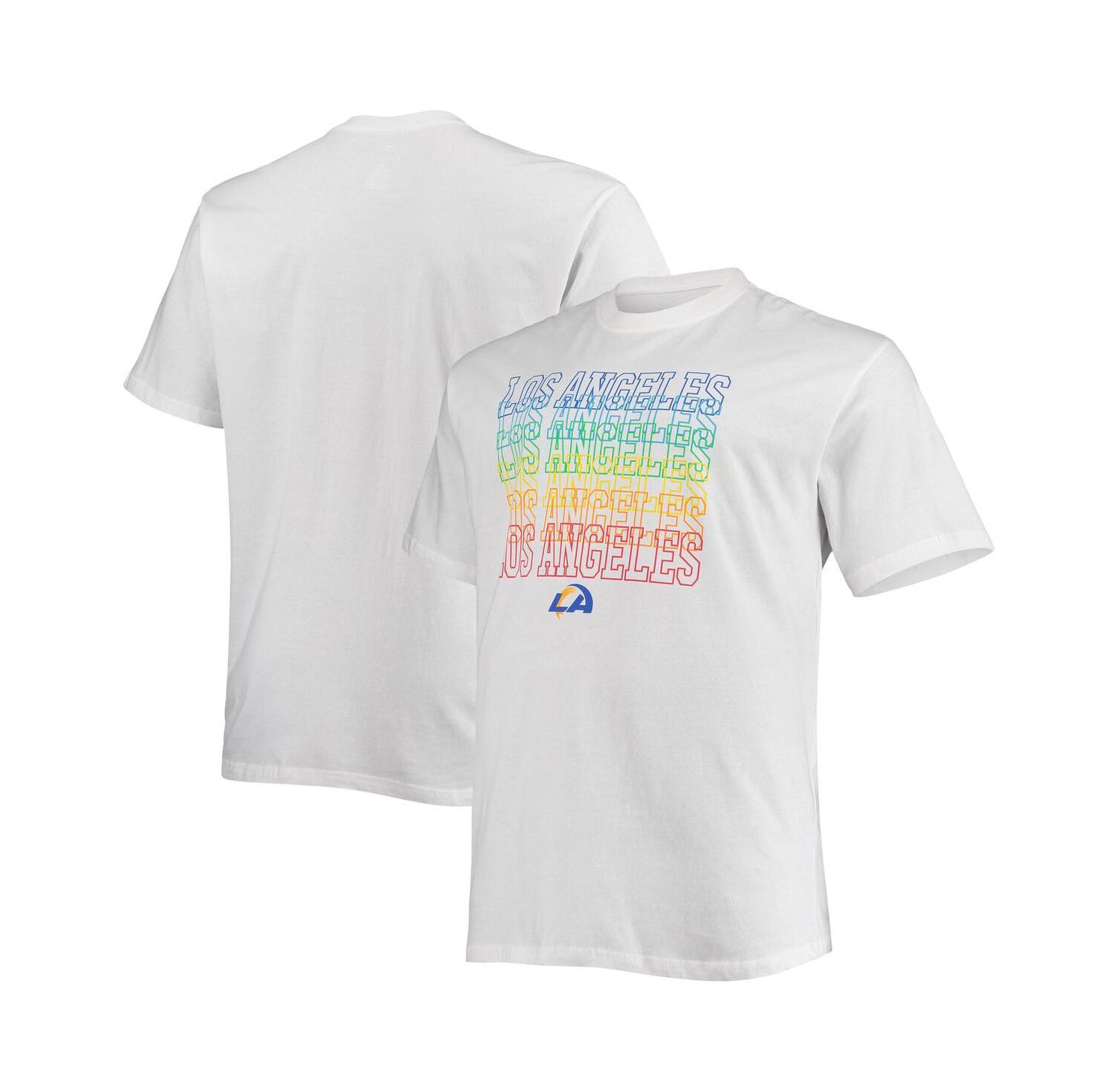 Men's White Los Angeles Rams Big and Tall City Pride T-shirt
