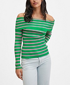 Women's Boat-Neck Knitted Sweater