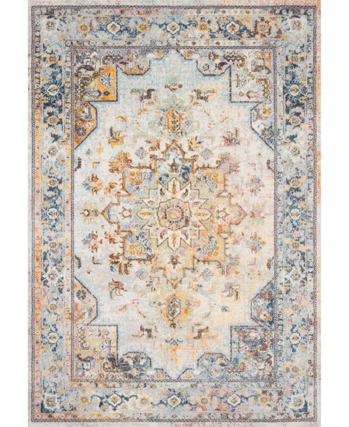 Loloi Clara Cra-06 5'3in x 7'7in Area Rug - Mist, Multi