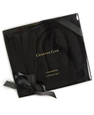 Cashmere Hat, Gloves & Scarf Boxed Gift Set