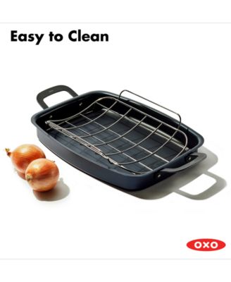 Obsidian Carbon Steel Roaster Pan & Rack