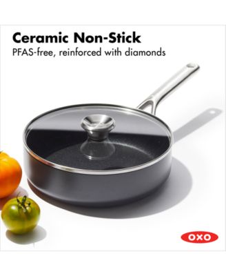 Professional HA Ceramic Nonstick 3-Qt. Saut&eacute; Pan & Lid