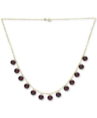 Garnet gemstone gold statement sale necklace